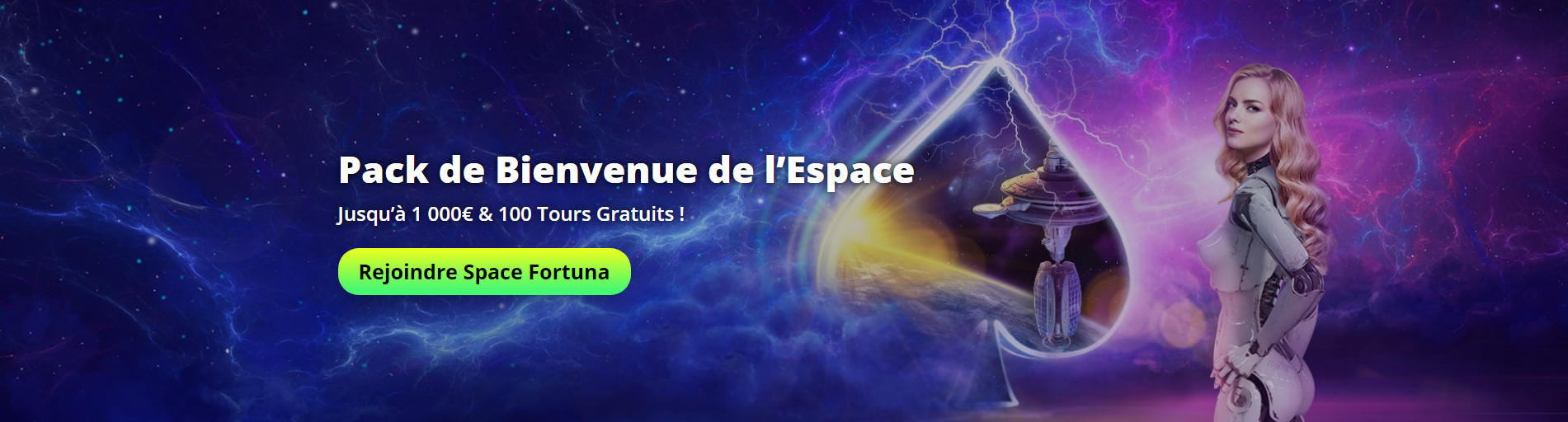 Offre de bienvenue dans l’espace chez Space Fortuna casino