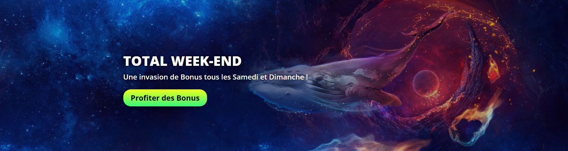 Bonus week-end total de Space Fortuna Casino